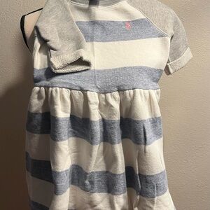 Polo by Ralph Lauren Gray and White Striped Top